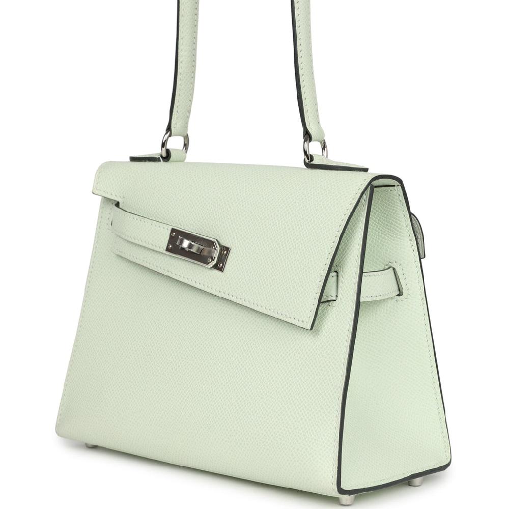 Hermes Kelly Sellier En Desordre 20 Vert Fizz Epsom Palladium Hardware