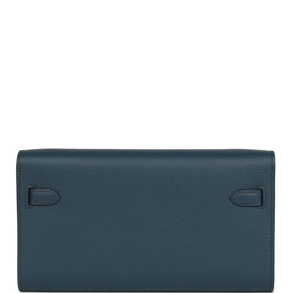 Hermes Kelly Wallet To Go Bleu De Prusse Evercolor Gold Hardware