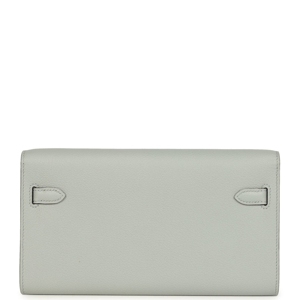 Hermes Kelly Wallet To Go Bleu Glacier Evercolor Gold Hardware