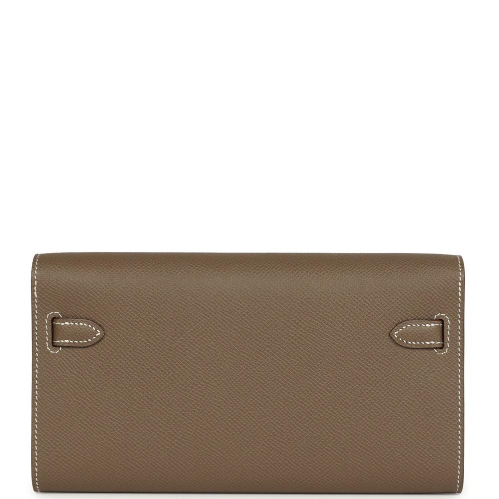 Hermes Kelly Wallet To Go Etoupe Epsom Palladium Hardware