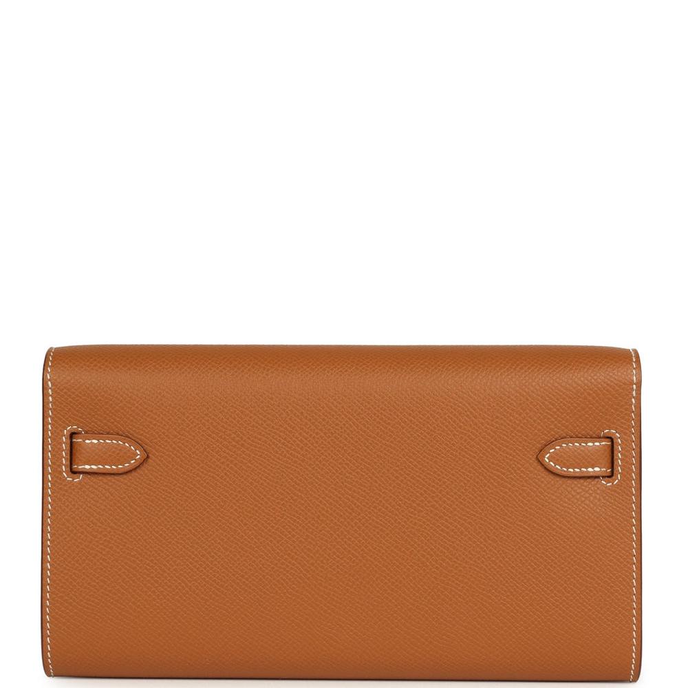Hermes Kelly Wallet To Go Gold Epsom Gold Hardware