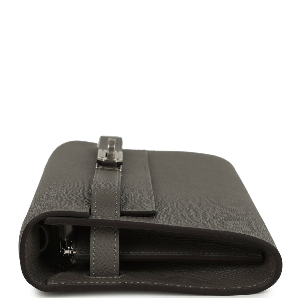 Hermes Kelly Wallet To Go Gris Meyer Epsom Palladium Hardware
