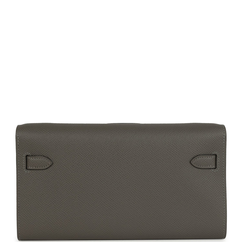 Hermes Kelly Wallet To Go Gris Meyer Epsom Palladium Hardware