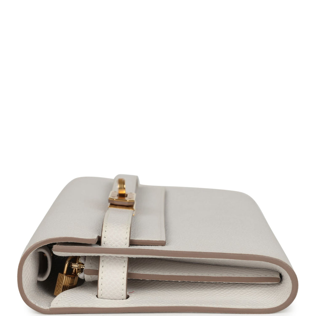 Hermes Kelly Wallet To Go Gris Pale Epsom Gold Hardware
