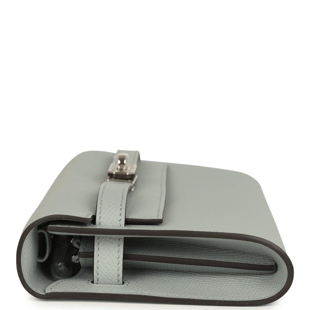 Hermes Kelly Wallet To Go Gris Pantin Epsom Palladium Hardware