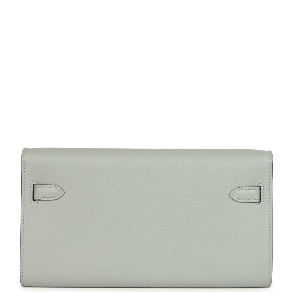 Hermes Kelly Wallet To Go Gris Pantin Epsom Palladium Hardware