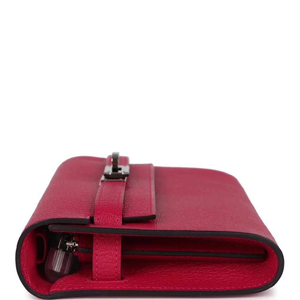 Hermes Kelly Wallet To Go Rose Mexico Chevre Palladium Hardware