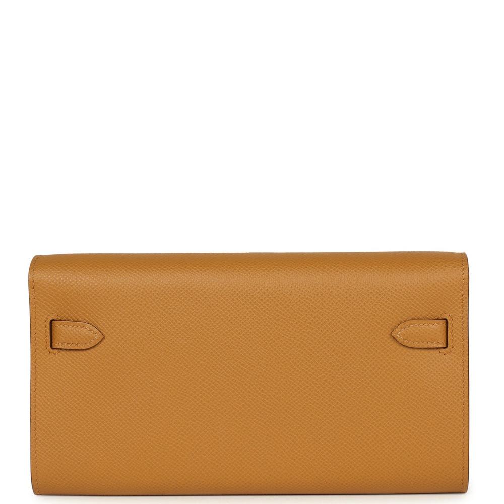 Hermes Kelly Wallet To Go Sesame Epsom Gold Hardware
