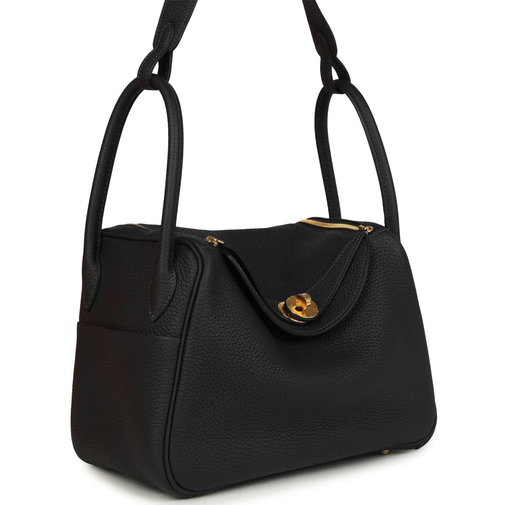 Hermes Lindy 26 Bleu Nuit Clemence Gold Hardware