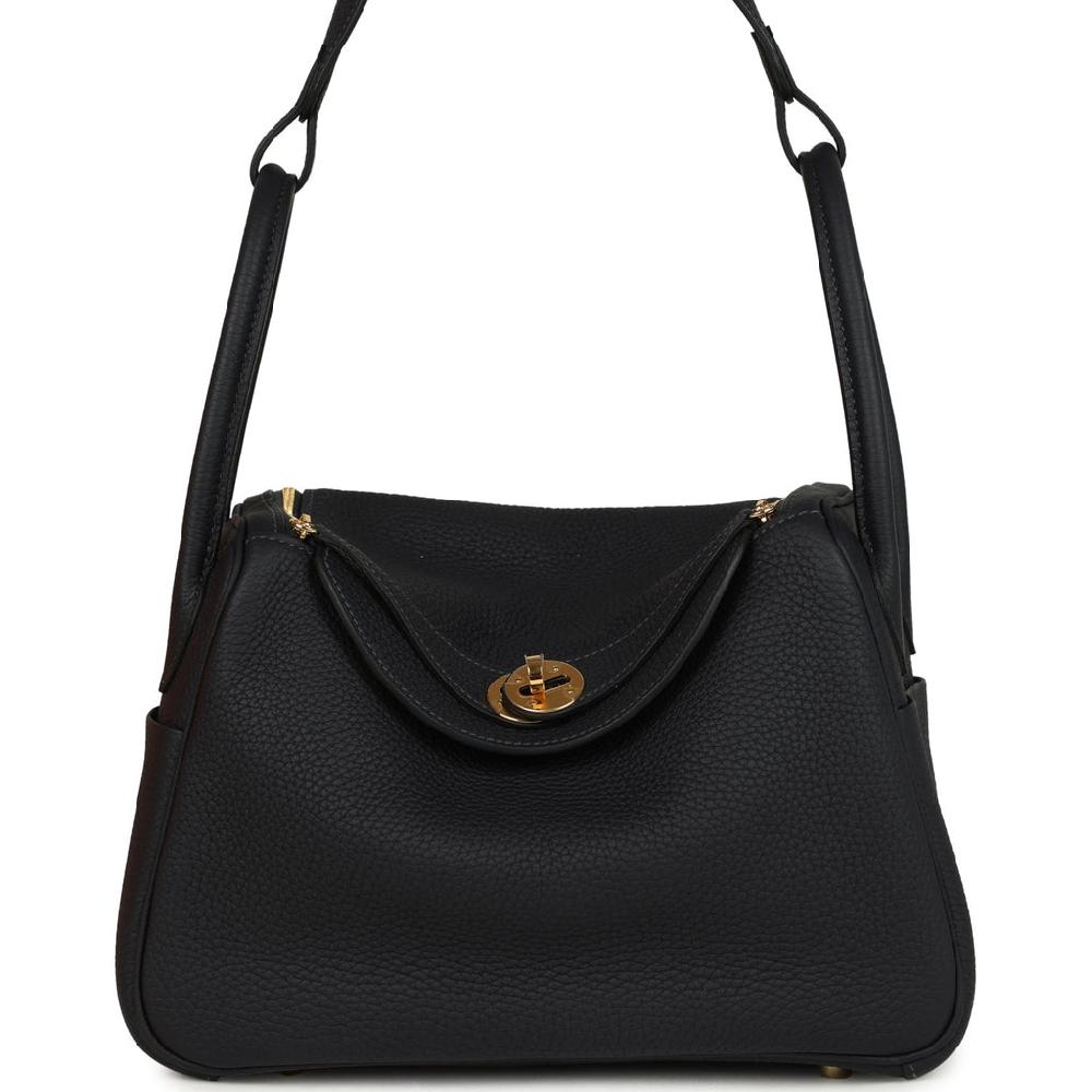 Hermes Lindy 26 Bleu Nuit Clemence Gold Hardware