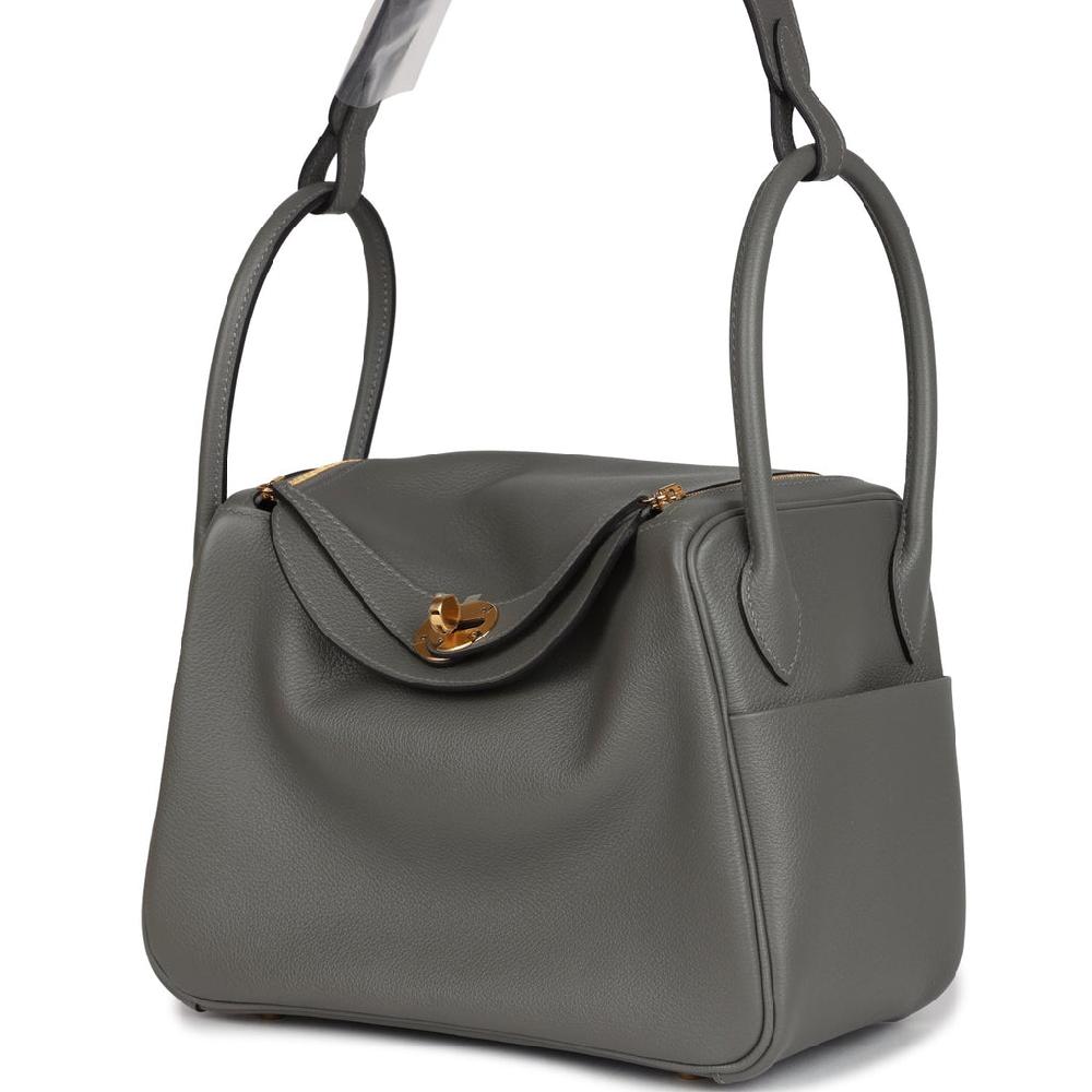 Hermes Lindy 26 Gris Meyer Evercolor Gold Hardware