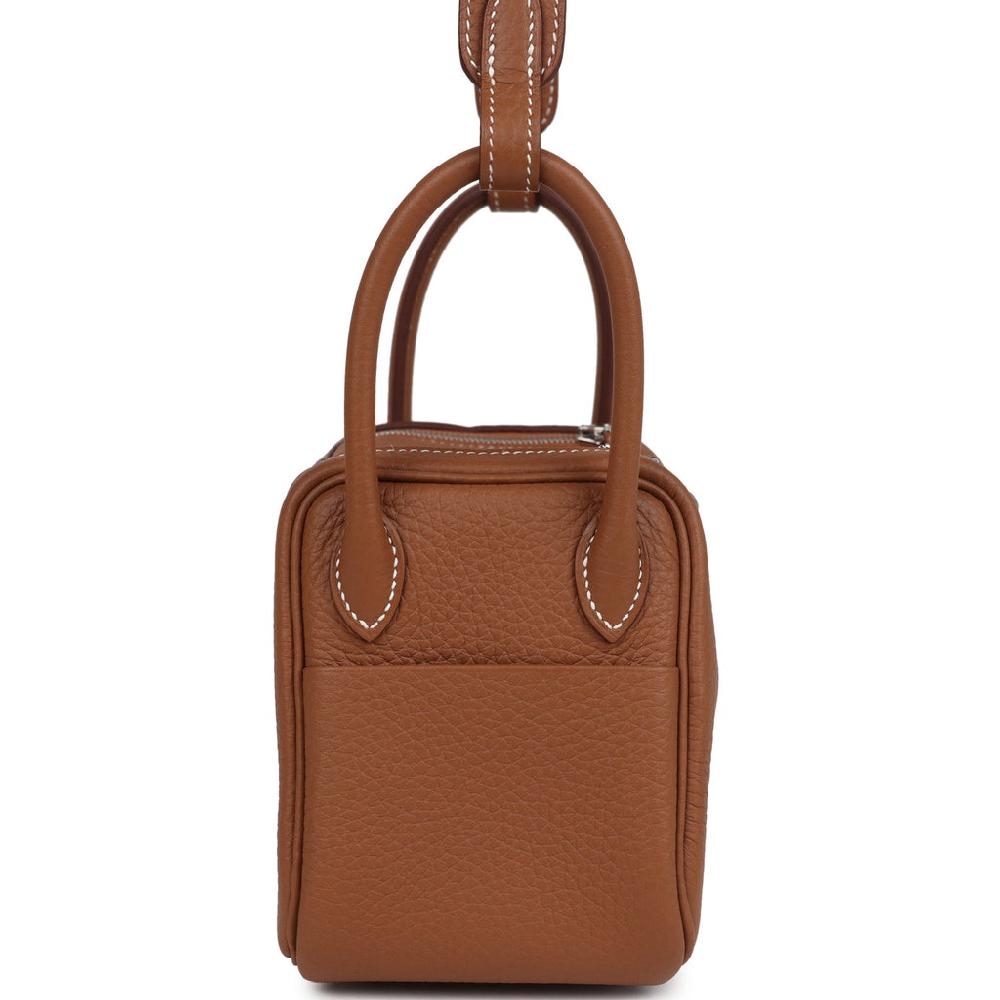 Hermes Mini Lindy II Gold Clemence Palladium Hardware