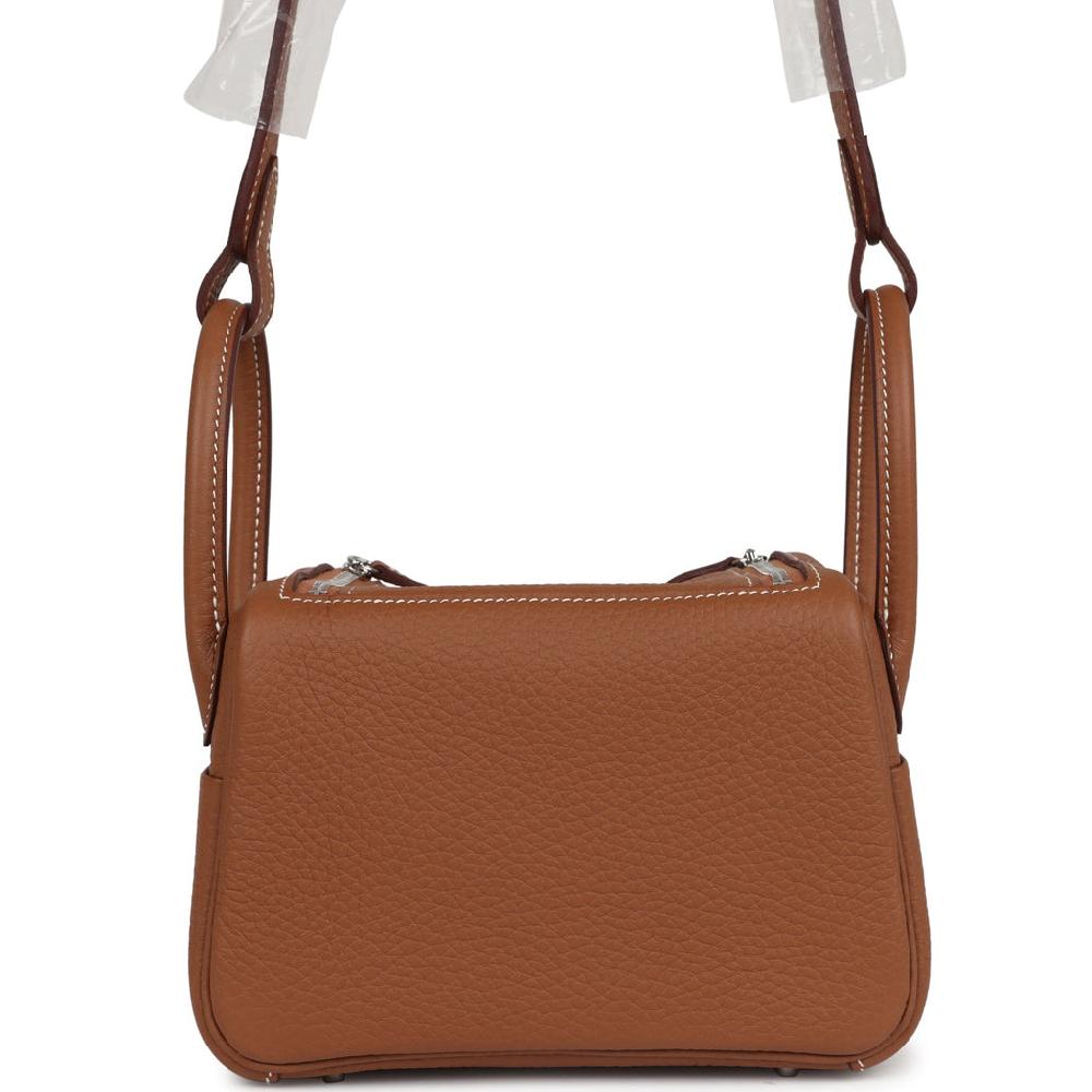 Hermes Mini Lindy II Gold Clemence Palladium Hardware