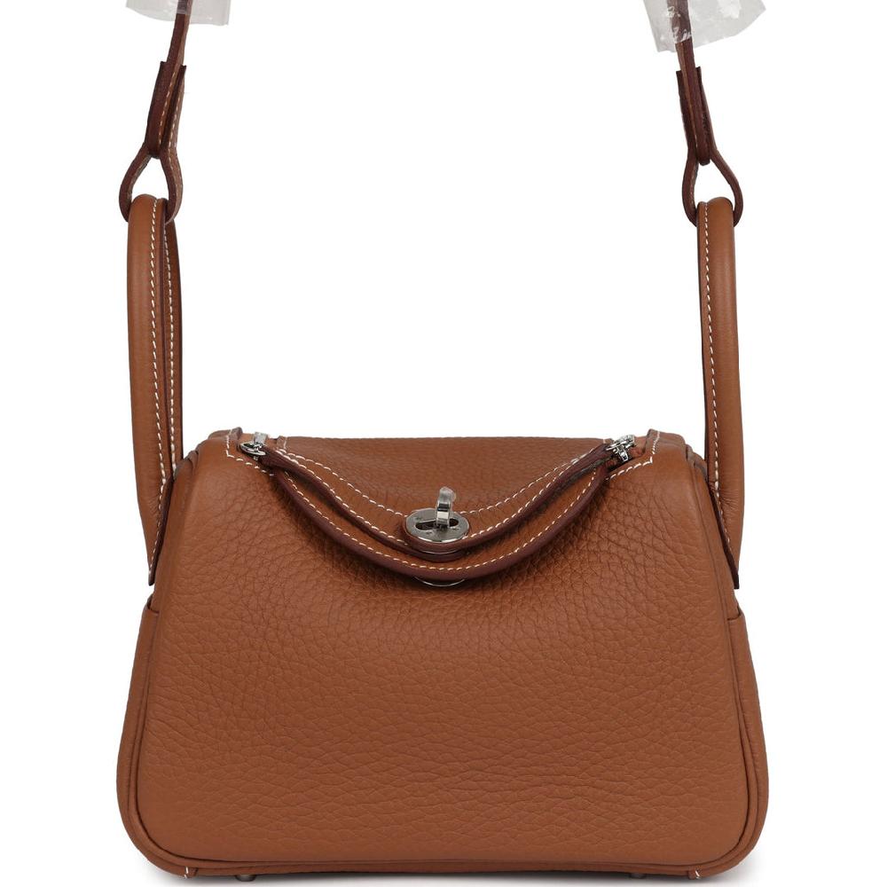 Hermes Mini Lindy II Gold Clemence Palladium Hardware