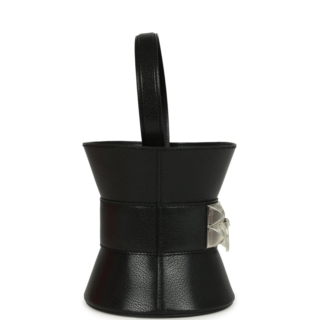 Hermes Mini Medor Bag Black Chevre Chamkila Palladium Hardware