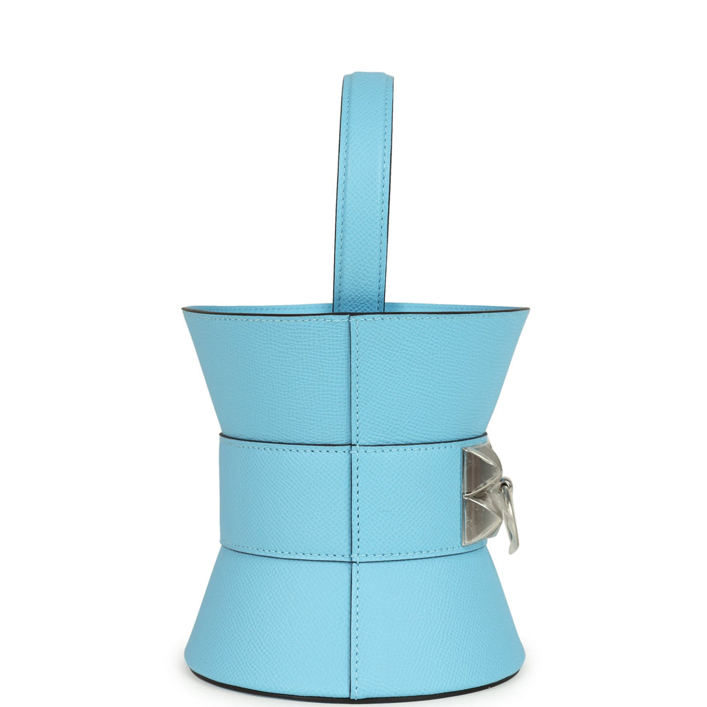 Hermes Mini Medor Bag Celeste Epsom Palladium Hardware