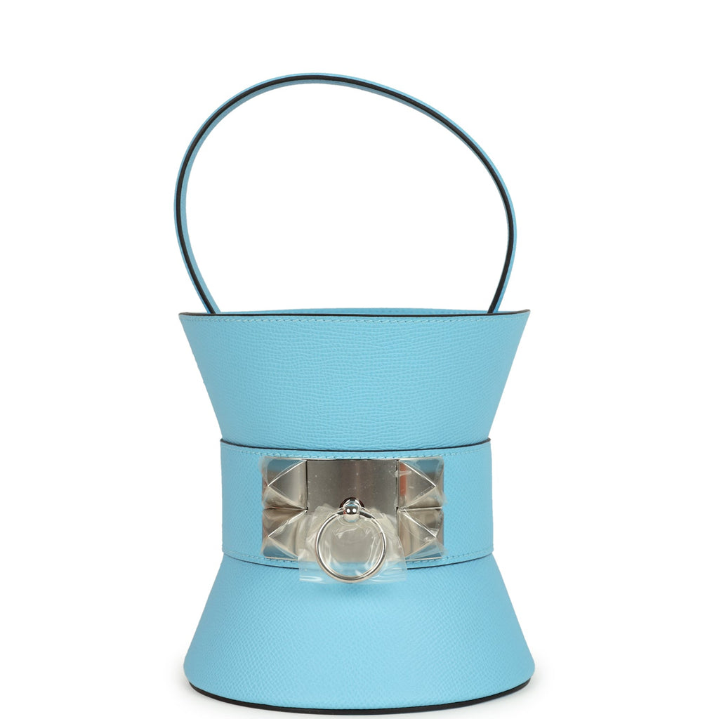 Hermes Mini Medor Bag Celeste Epsom Palladium Hardware
