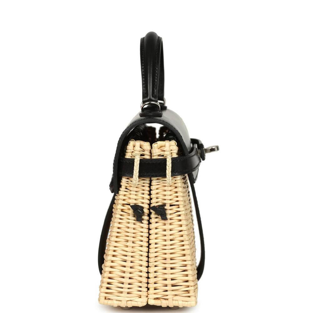 Hermes Mini Picnic Kelly 20 Black Box Palladium Hardware
