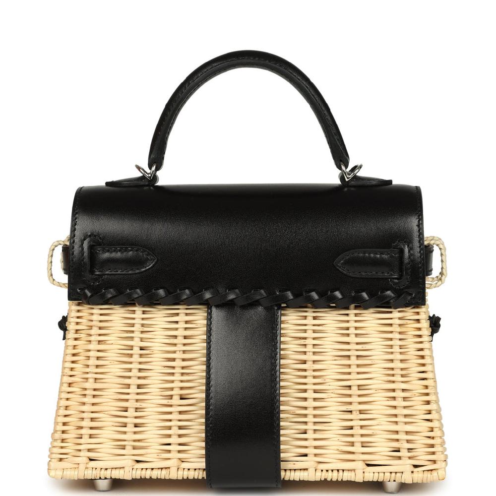 Hermes Mini Picnic Kelly 20 Black Box Palladium Hardware