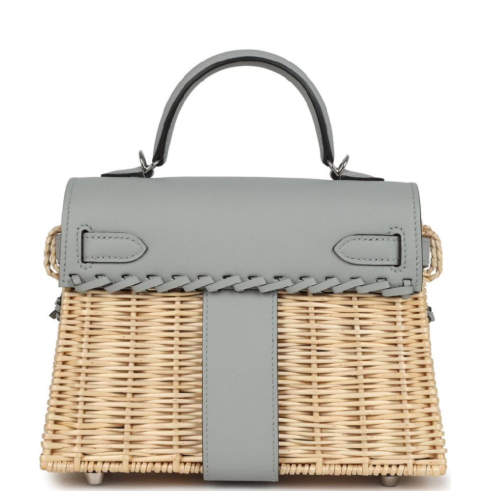Hermes Mini Picnic Kelly 20 Bleu Glacier Swift Palladium Hardware