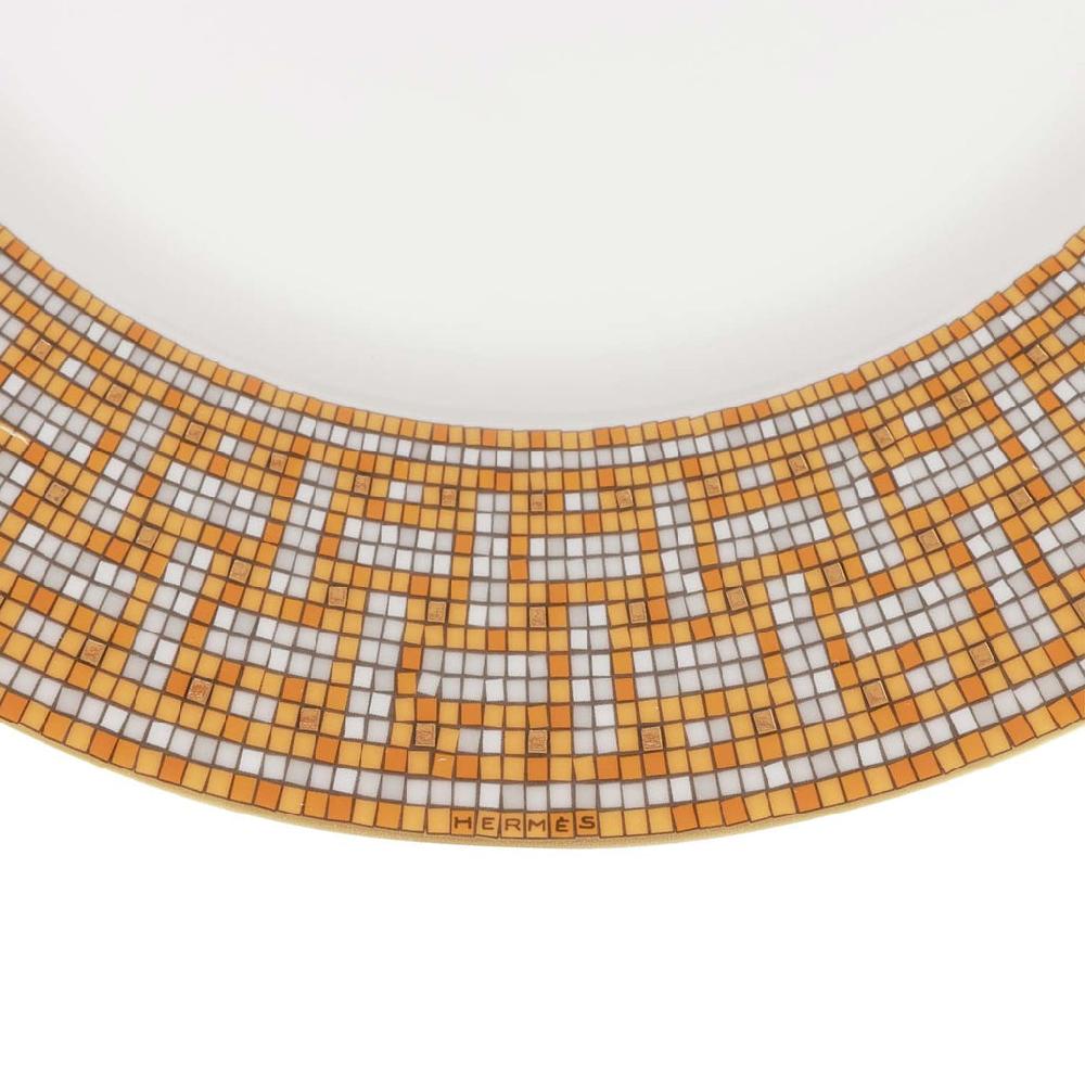 Hermes "Mosaique Au 24" Gold Dinner Plate Set