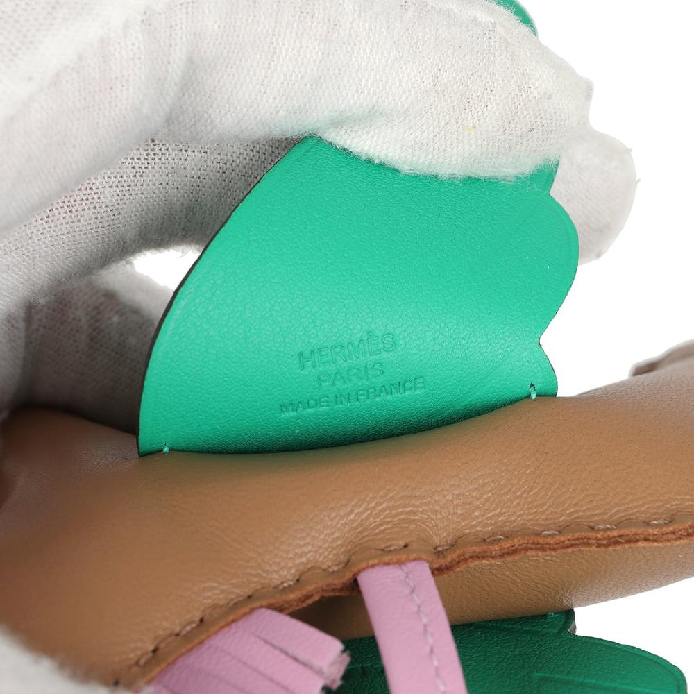 Hermes Pegase Rodeo Bag Charm MM Chai Mauve Sylvestre And Menthe Milo Lambskin