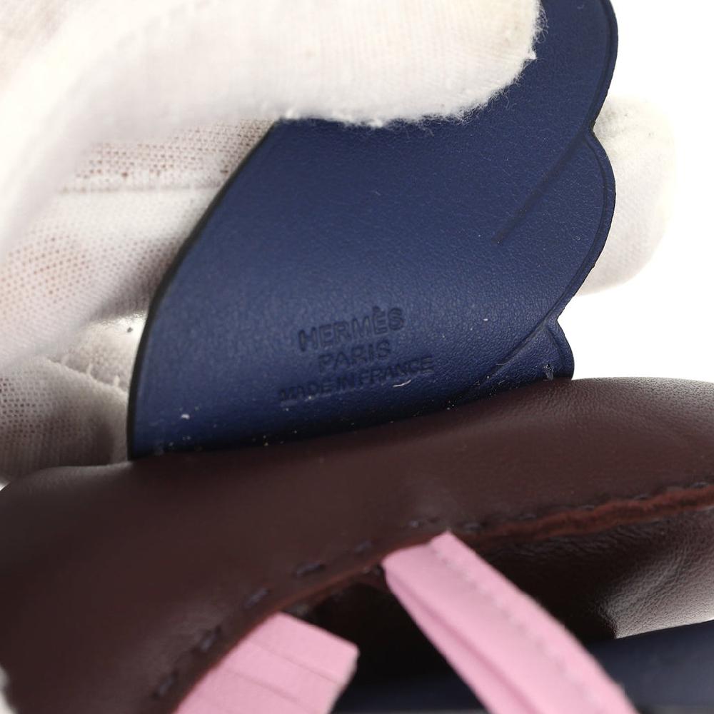 Hermes Pegase Rodeo Bag Charm MM Rouge Sellier Mauve Sylvestre And Bleu Saphir Milo Lambskin