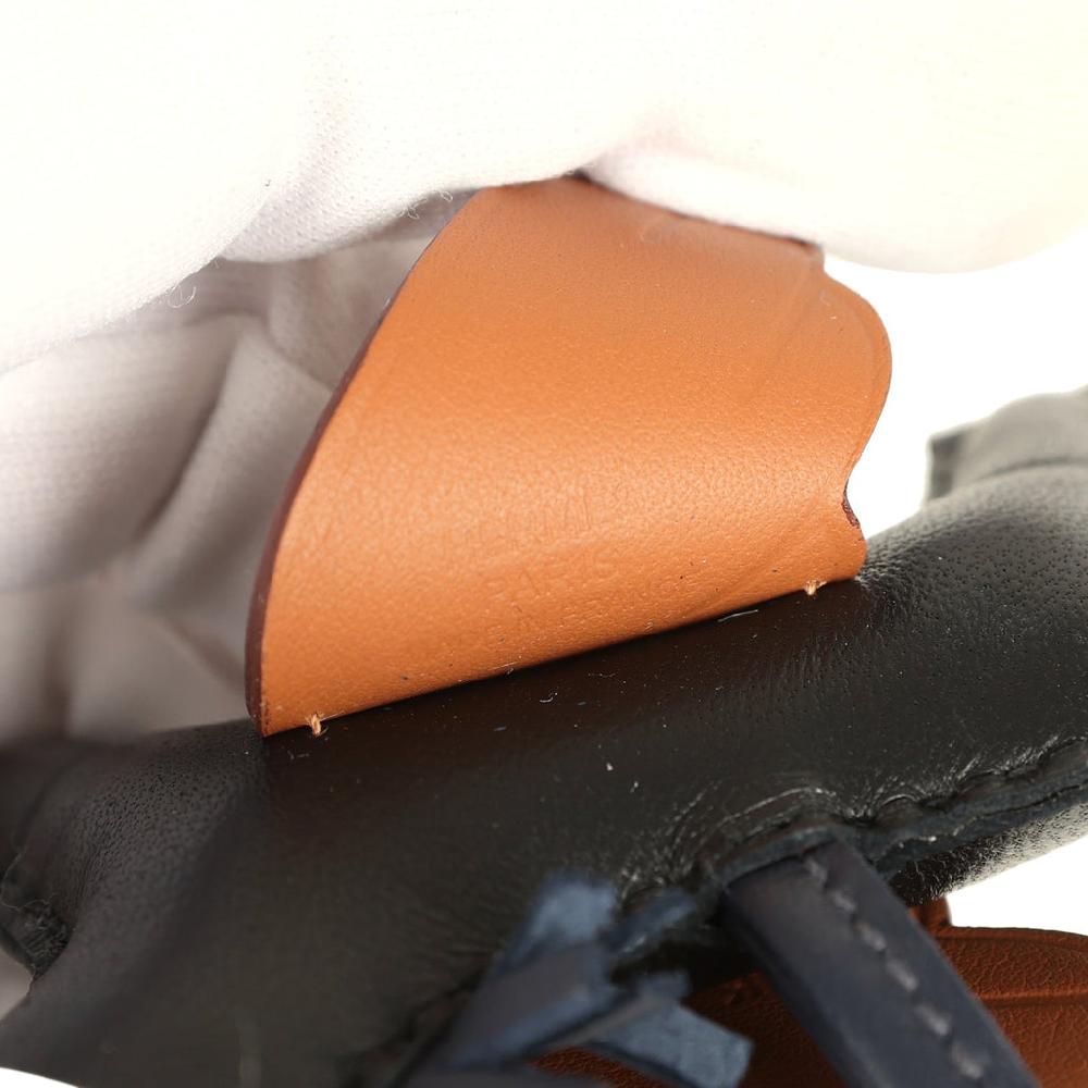 Hermes Pegase Rodeo Bag Charm PM Black Gold & Bleu Nuit Milo Lambskin