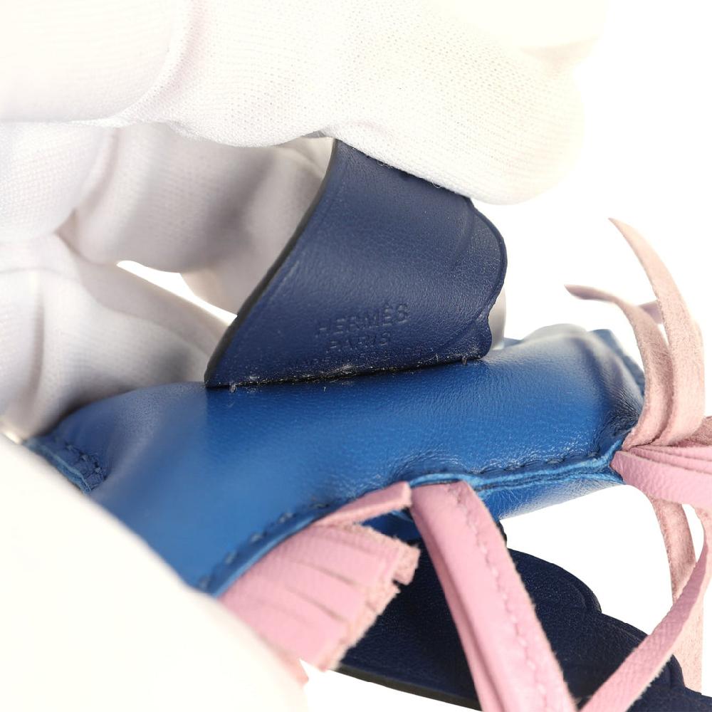 Hermes Pegase Rodeo Bag Charm PM Bleu France Bleu Nuit & Mauve Sylvestre Milo Lambskin