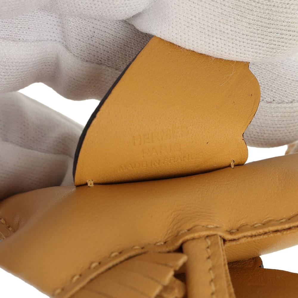 Hermes Pegase Rodeo Bag Charm PM Paille Milo Lambskin