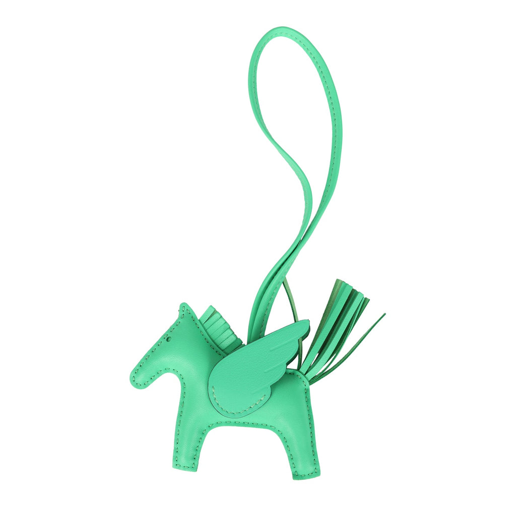 Hermes Pegase Rodeo Bag Charm PM Vert Comics Milo Lambskin Hermes Pegase Rodeo Bag Charm PM Vert Comics Milo Lambskin