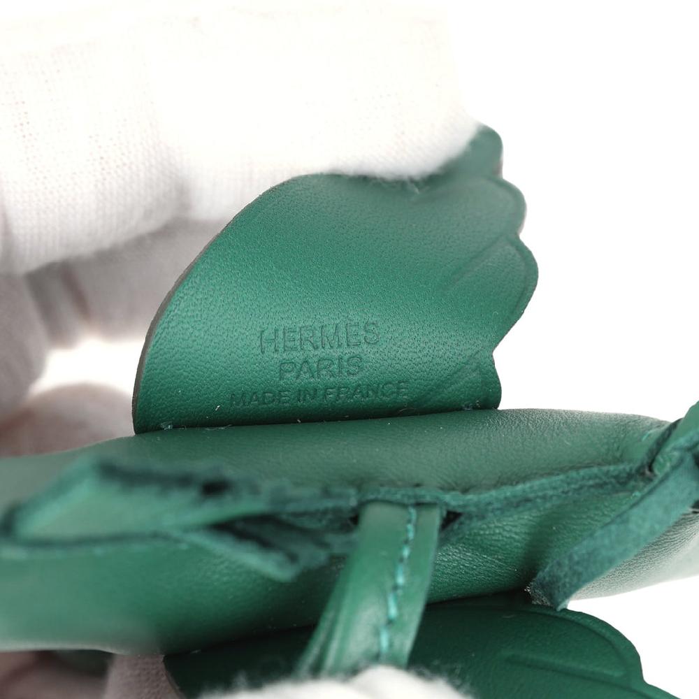 Hermes Pegase Rodeo Bag Charm PM Vert Moyen Milo Lambskin
