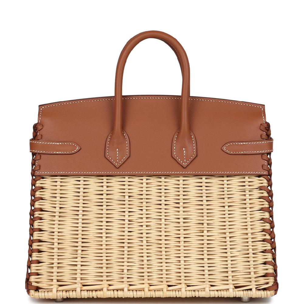 Hermes Picnic Birkin Sellier 25 Gold Swift Palladium Hardware