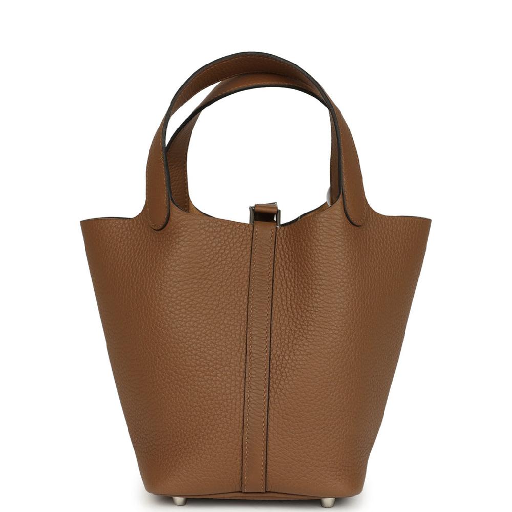 Hermes Picotin Lock 18 Alezan Clemence Palladium Hardware