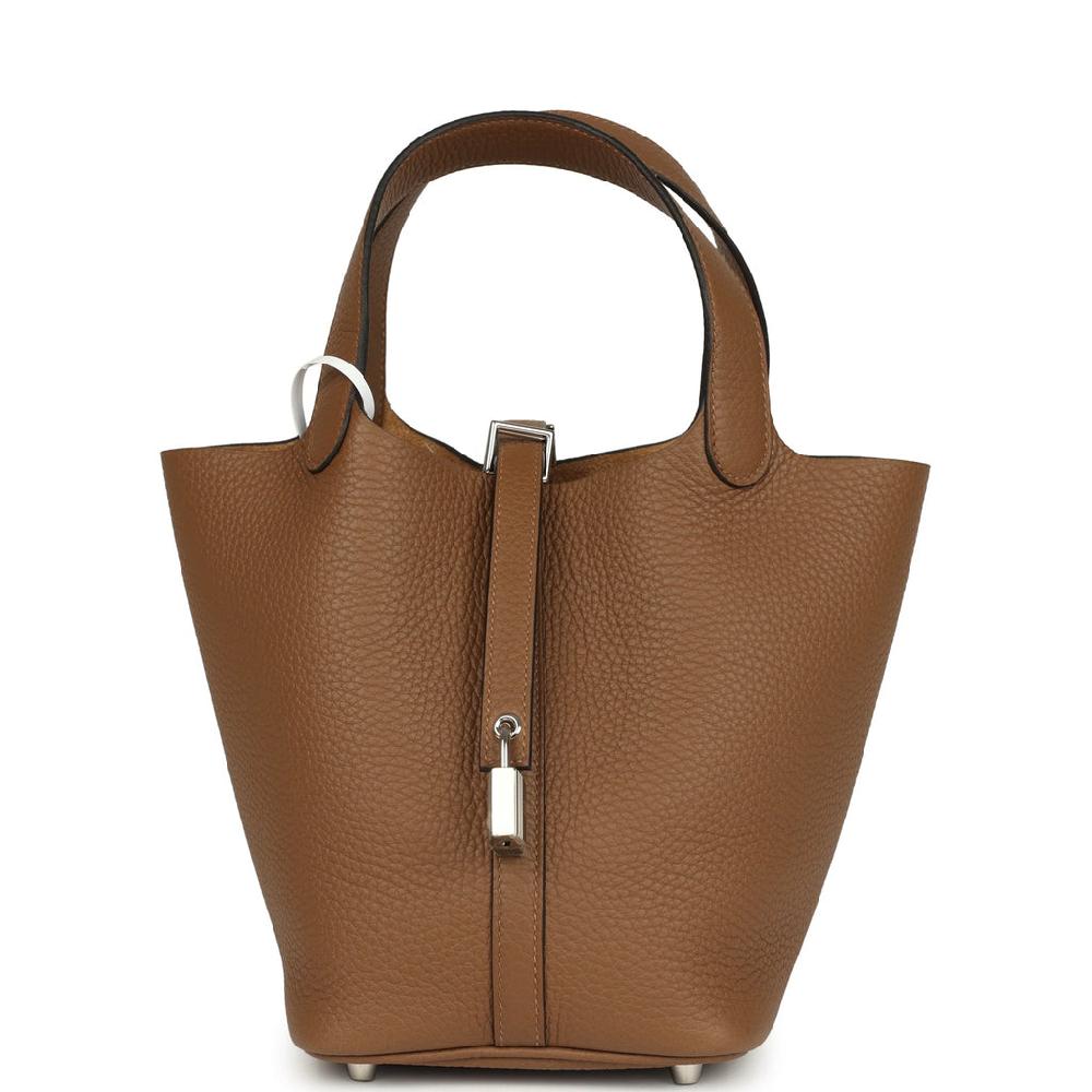 Hermes Picotin Lock 18 Alezan Clemence Palladium Hardware