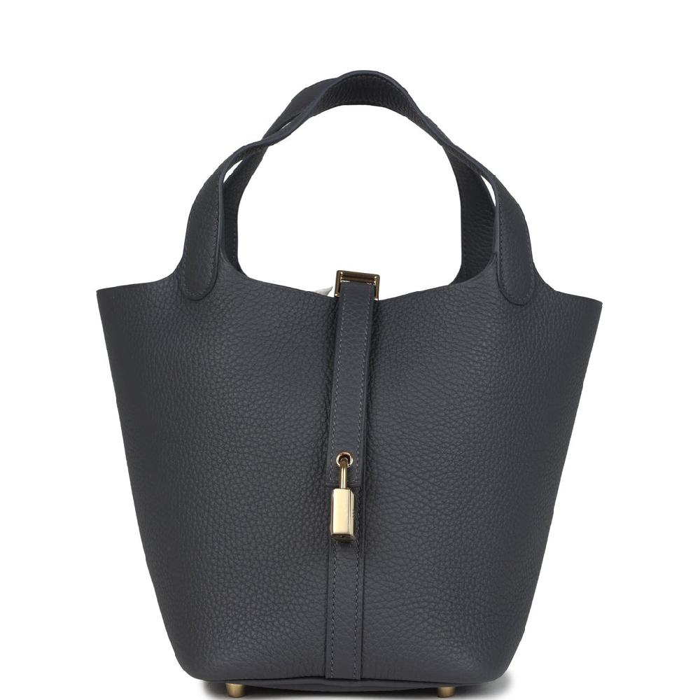 Hermes Picotin Lock 18 Ardoise Clemence Permabrass Hardware