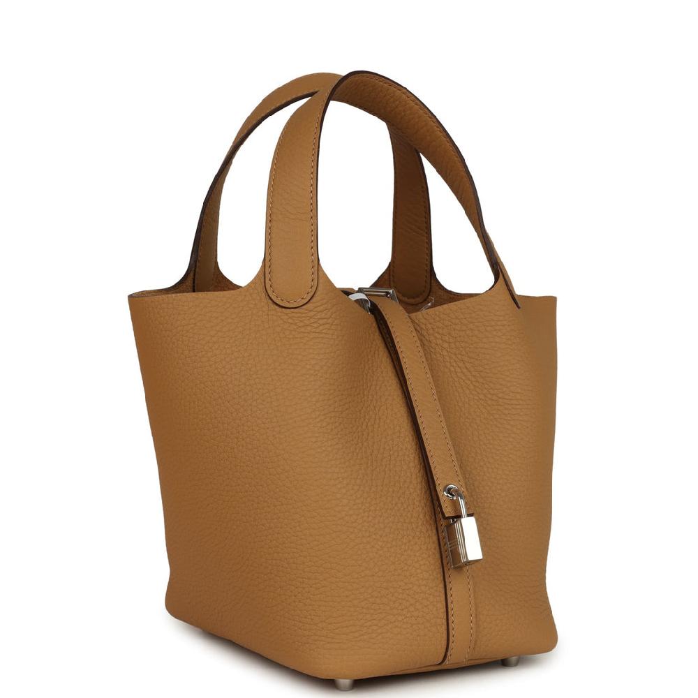Hermes Picotin Lock 18 Biscuit Clemence Palladium Hardware