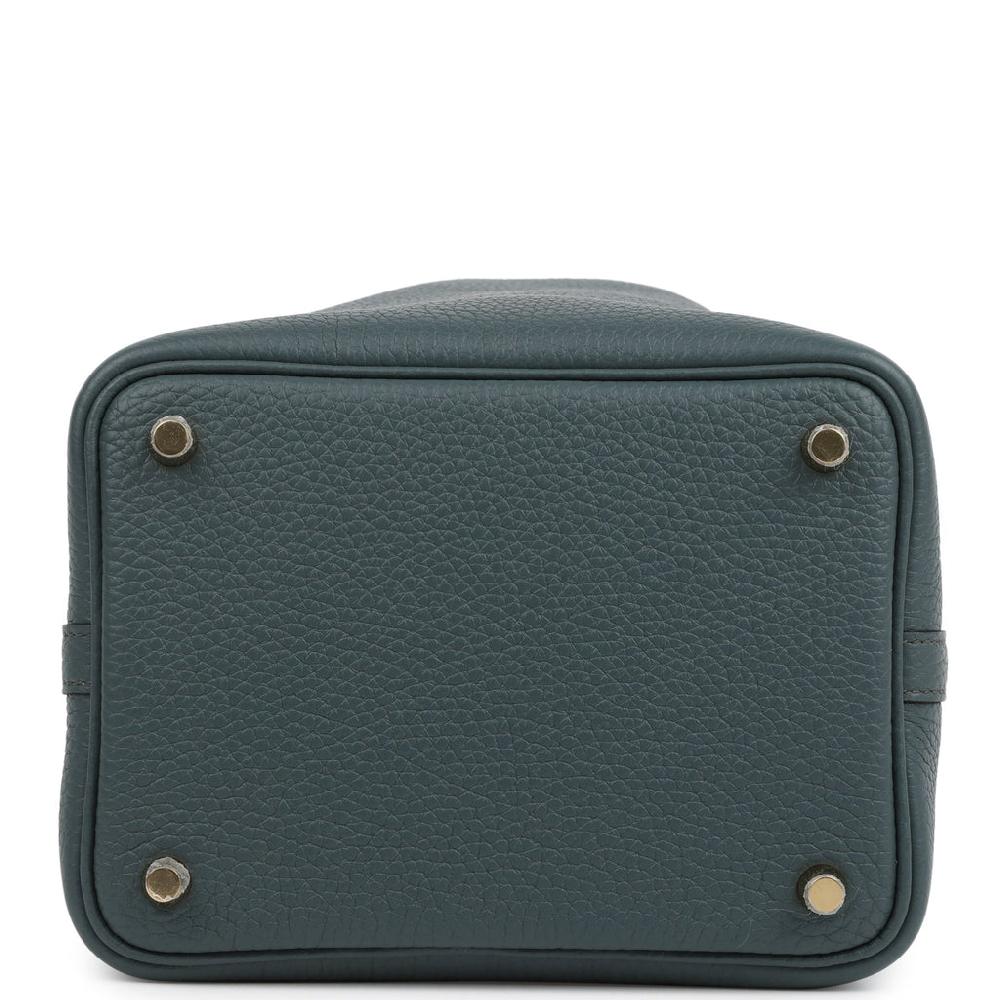 Hermes Picotin Lock 18 Bleu Orage Clemence Gold Hardware