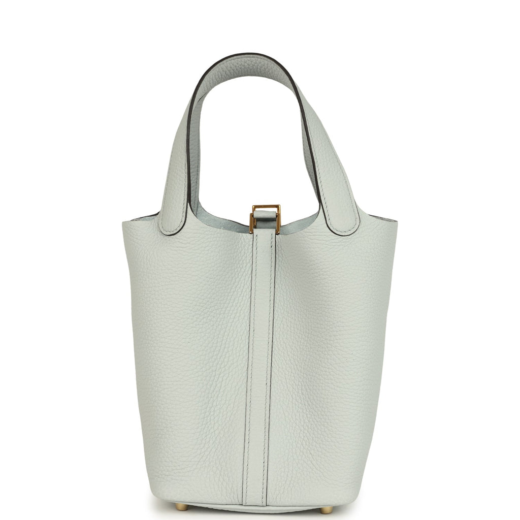 Hermes Picotin Lock 18 Bleu Pale Clemence Gold Hardware