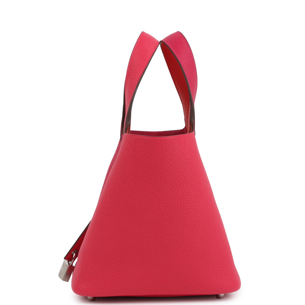 Hermes Picotin Lock 18 Casaque Rose Extreme And Rose Mexico Palladium Hardware