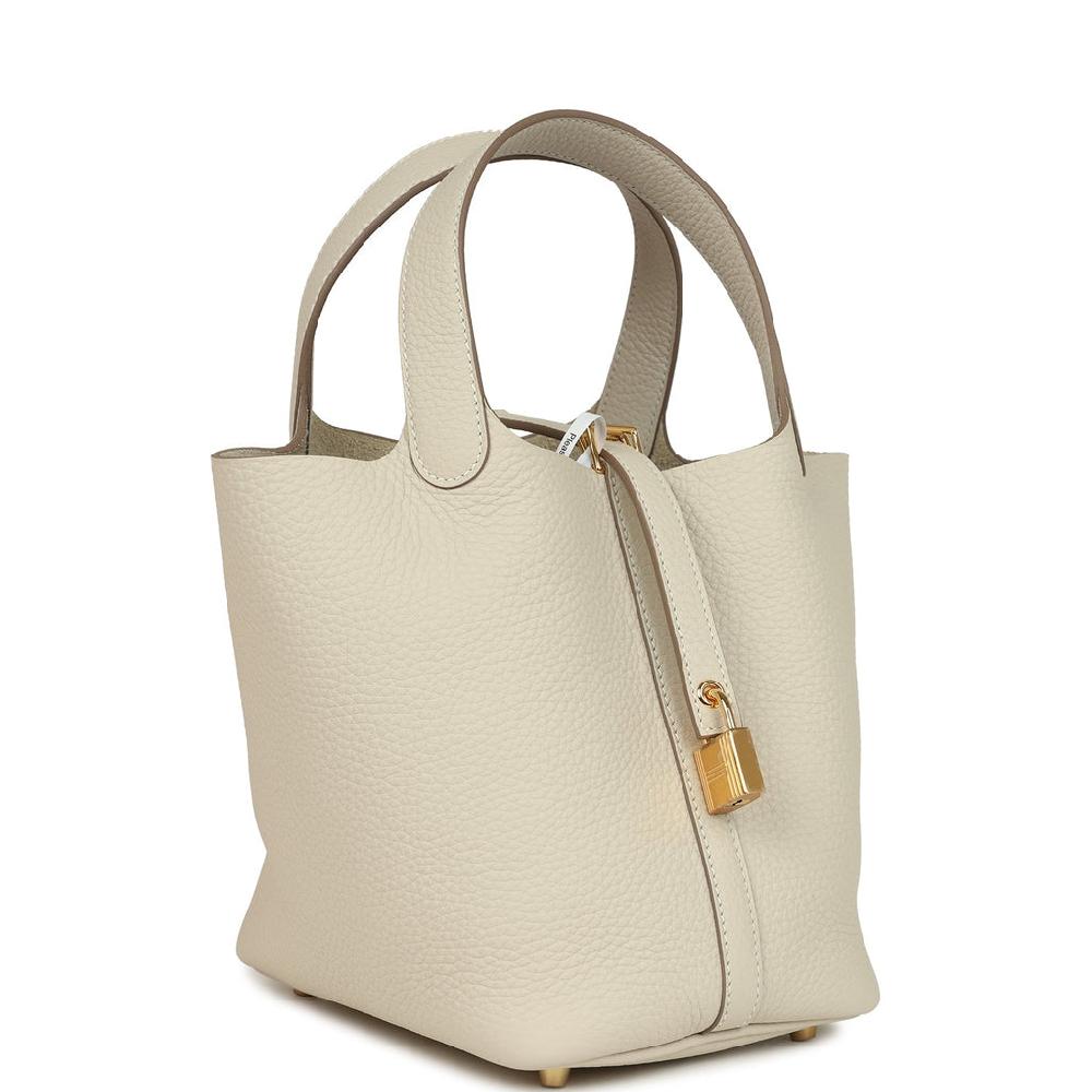 Hermes Picotin Lock 18 Craie Clemence Gold Hardware