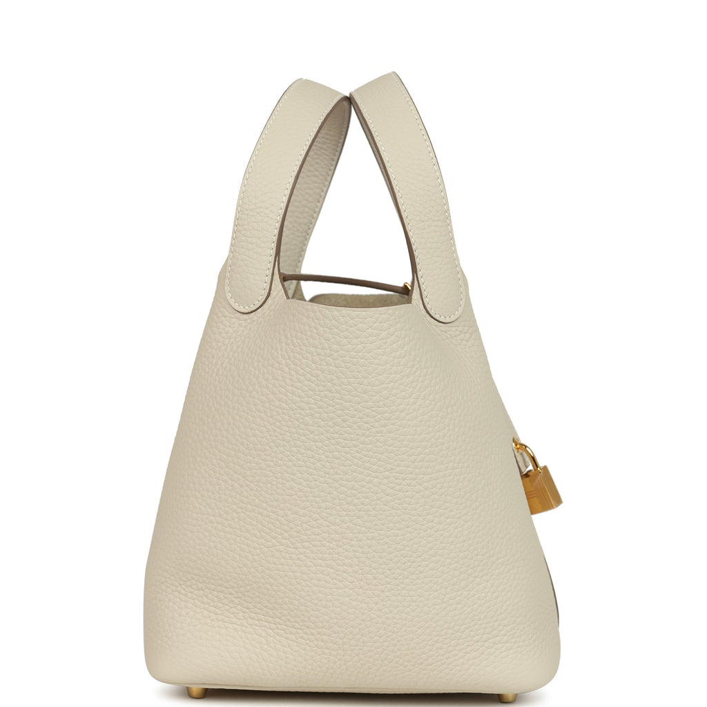 Hermes Picotin Lock 18 Craie Clemence Gold Hardware