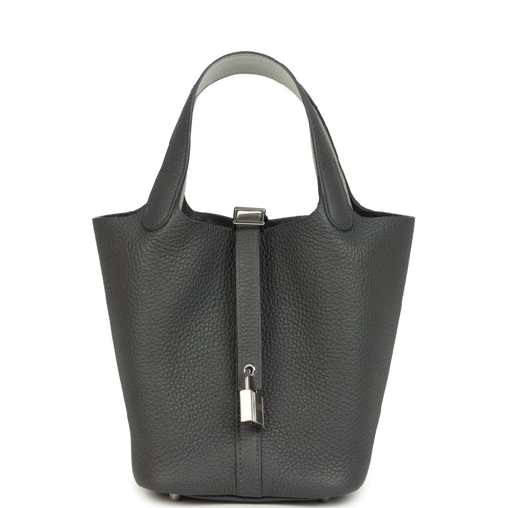 Hermes Picotin Lock 18 Eclat Ardoise Clemence and Gris Pantin Swift Palladium Hardware