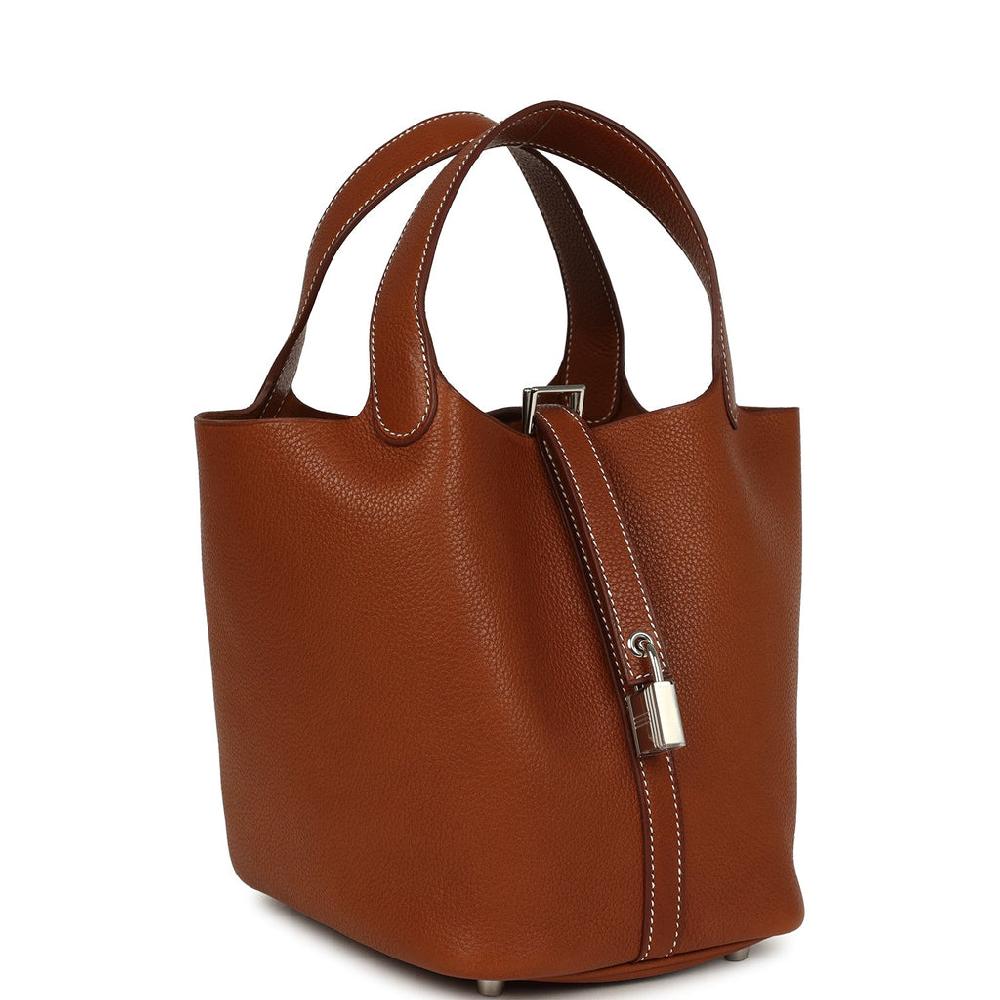 Hermes Picotin Lock 18 Fauve Barenia Faubourg Palladium Hardware