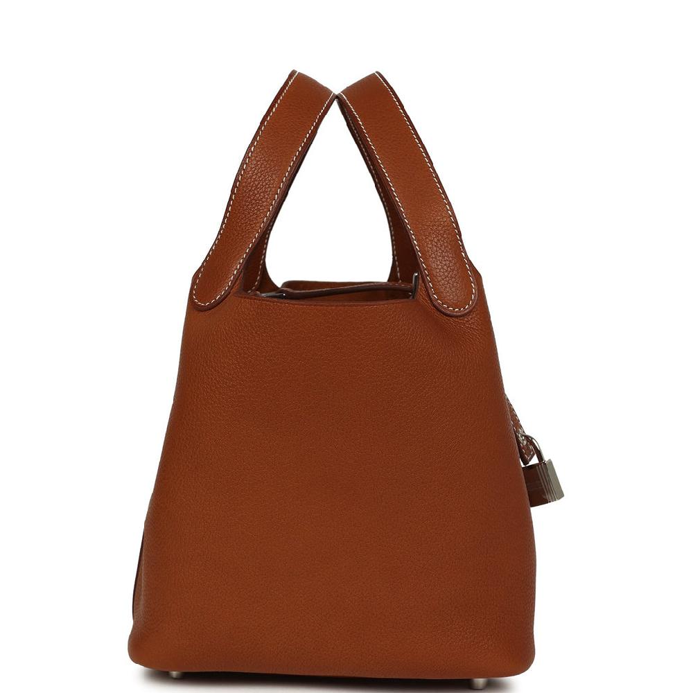 Hermes Picotin Lock 18 Fauve Barenia Faubourg Palladium Hardware