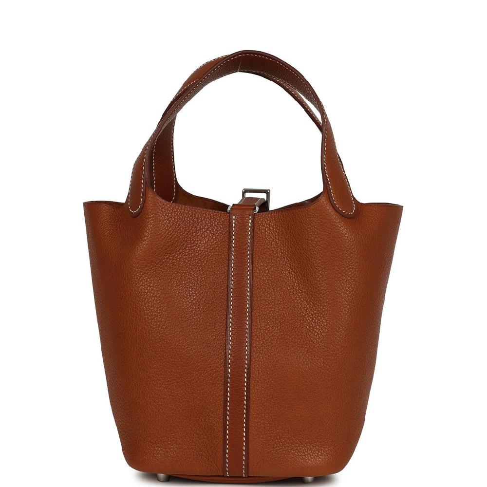 Hermes Picotin Lock 18 Fauve Barenia Faubourg Palladium Hardware