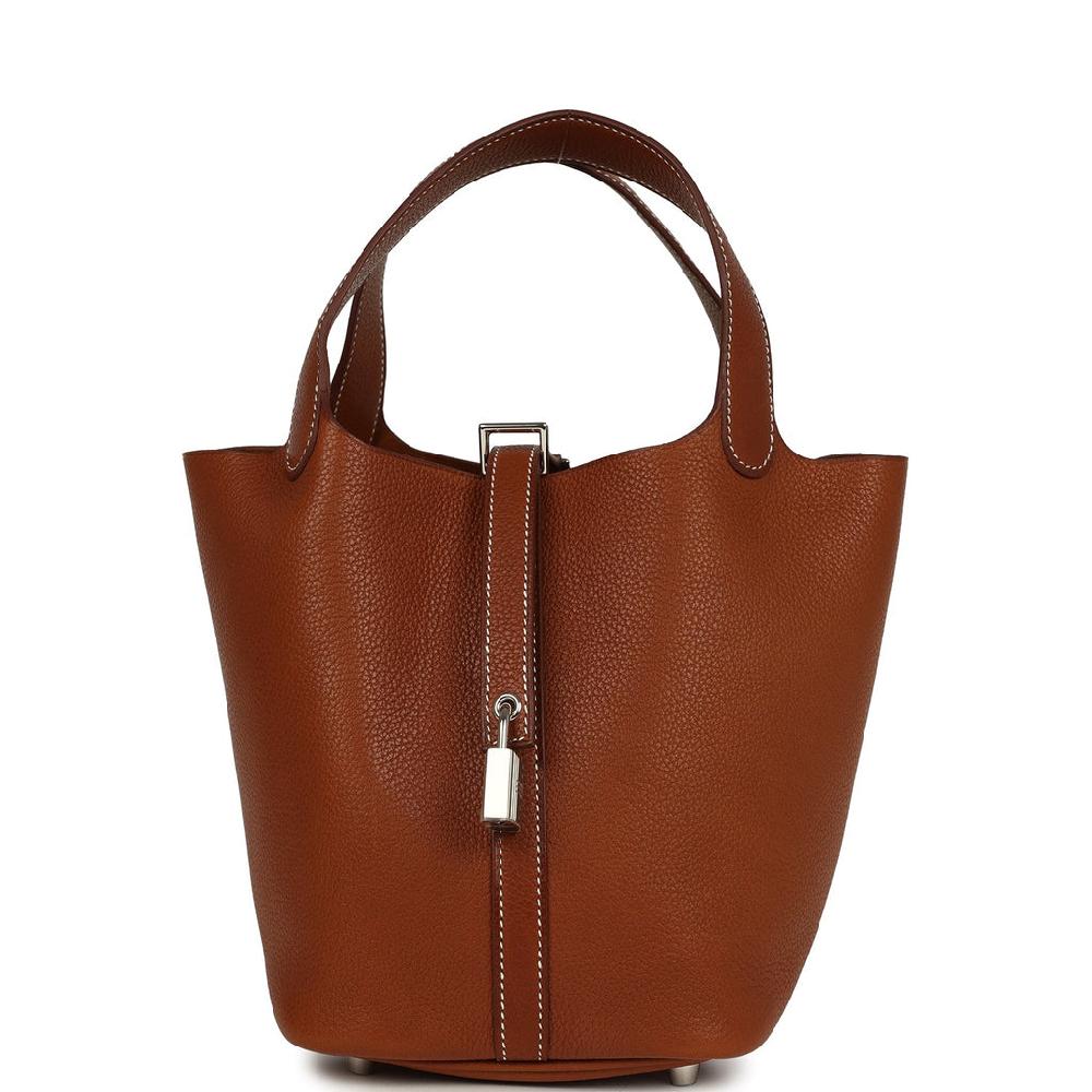 Hermes Picotin Lock 18 Fauve Barenia Faubourg Palladium Hardware