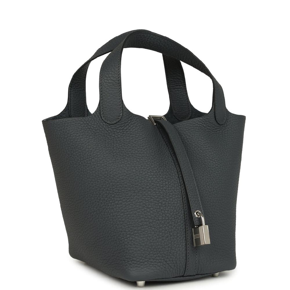 Hermes Picotin Lock 18 Gris Misty Clemence Palladium Hardware