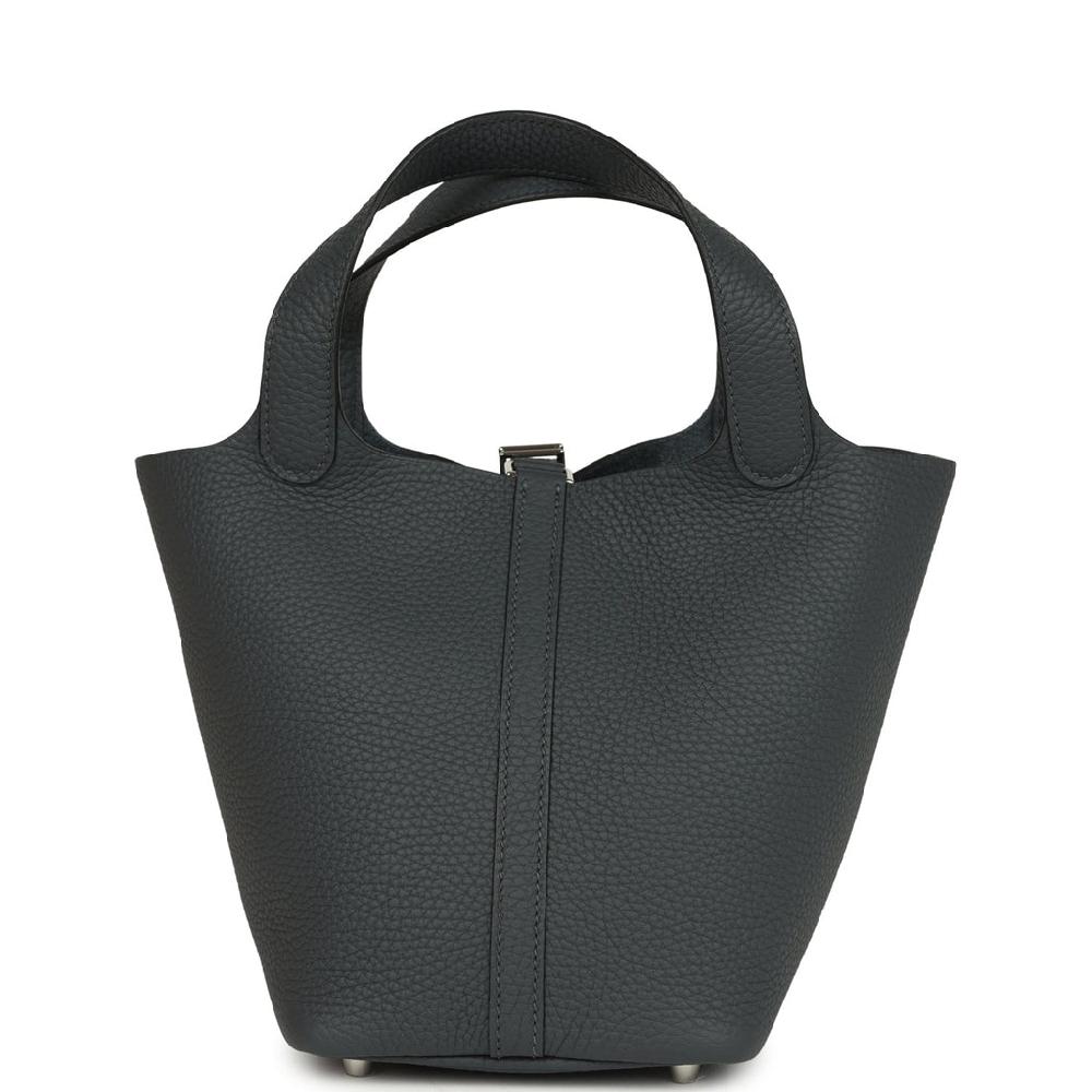 Hermes Picotin Lock 18 Gris Misty Clemence Palladium Hardware