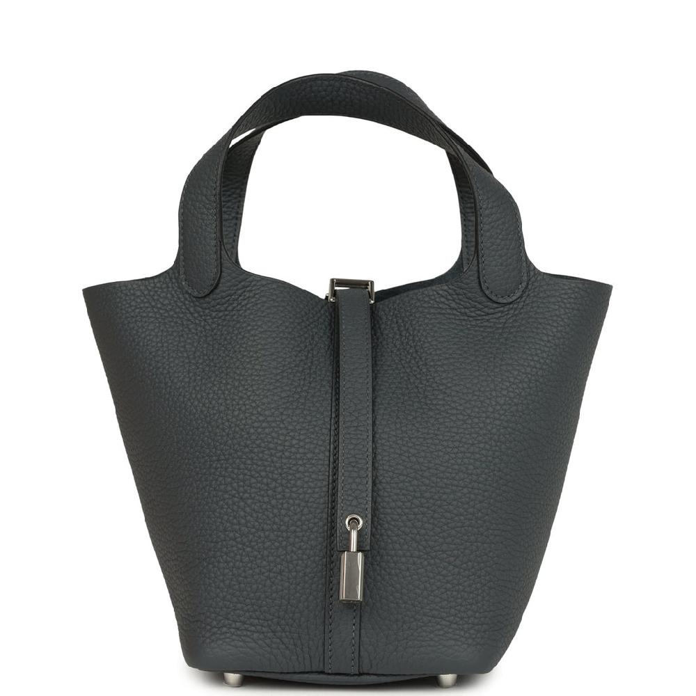 Hermes Picotin Lock 18 Gris Misty Clemence Palladium Hardware